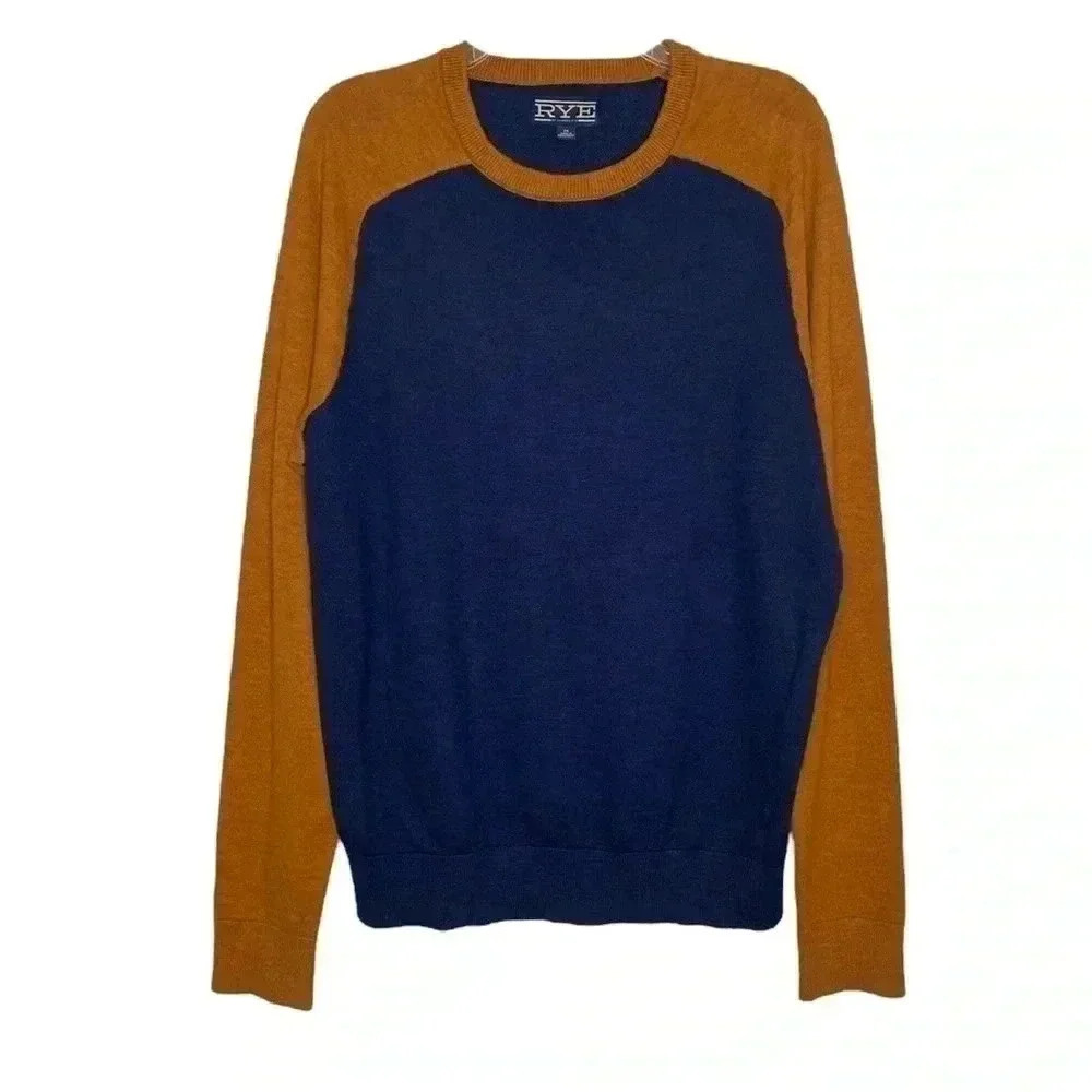 Hawker Rye Men’s Pullover Knit Colorblock Sweater